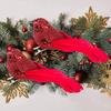 12 PCS Artificial Birds Christmas Tree Birds Red Clip Artificial Foam Feather Hristmas Tree Ornament Door Ornaments