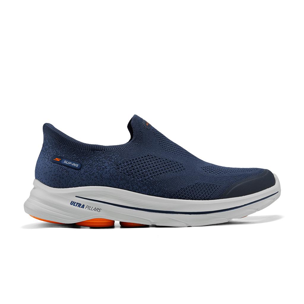 Skechers Go Walk 8 Comfortable & Versatile Trend Flash Walking Low-Top Casual Shoes Men's Blue