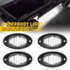 White 4 Pods LED Rock Lights For Jeep Offroad Boat Truck UTV ATV Underbody Lamp