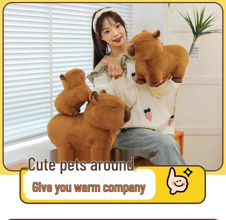 Capybara Plush Toy: Cute Lying Down Capybara Stuffed Animal Pillow - Perfect Birthday Gift Doll