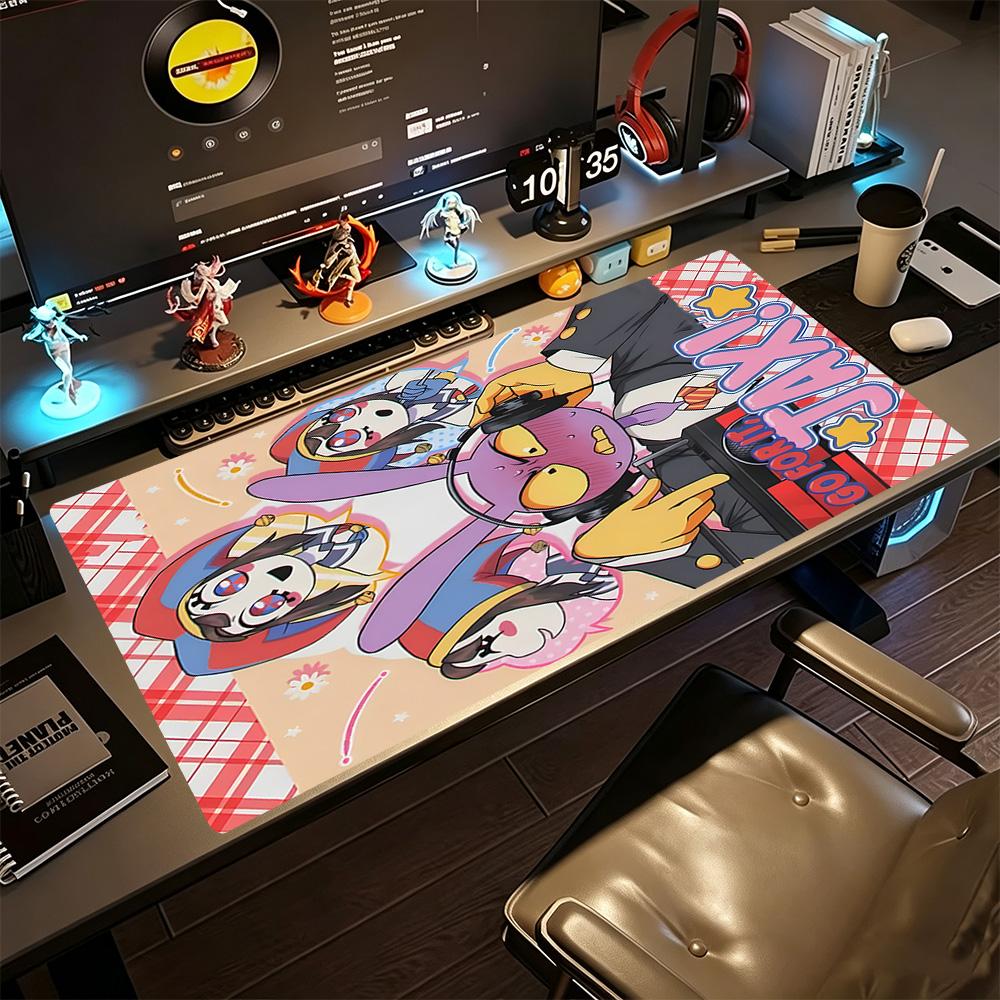 Bunte Cartoon-Charaktere Gaming-Mauspad Gaming-Laptop-Mauspad Ultra-lange Schreibtischmatte Rutschfeste Gummibasis Gaming-Zubehör Ideales Geschenk für Gamer