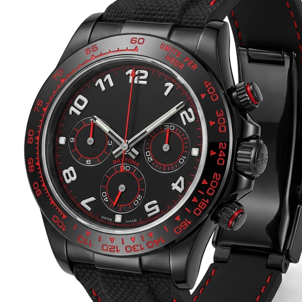 29.5mm Green Luminous White giant panda Dial Fit For VK63 No Logo Movement High-Quality Watch Modification Accessories