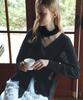 Siyazu Sikn2193 Sheer Loose Fit Knit Cardigan_Black