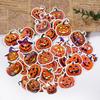 50 PCS Laser Pumpkin Sticker Halloween Stickers Holographic Flash Sticker for Gifts Cups Waterproof Removable Halloween Stickers