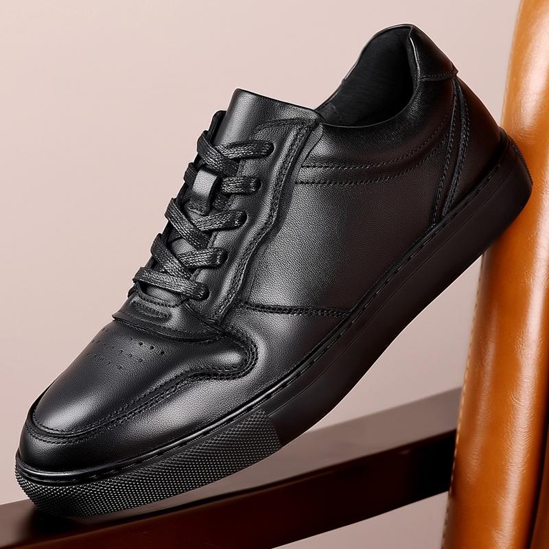 Fashion New Arrival Men's Vulcanize Shoes Casual Leather Male  Casual Shoes Versatile Leisure Walk Skateboard Footwear Tenis Masculino