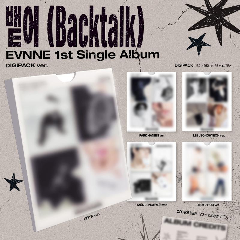 [PRE ORDER] EVNNE – 1st Single Album Backtalk Digipack Ver.