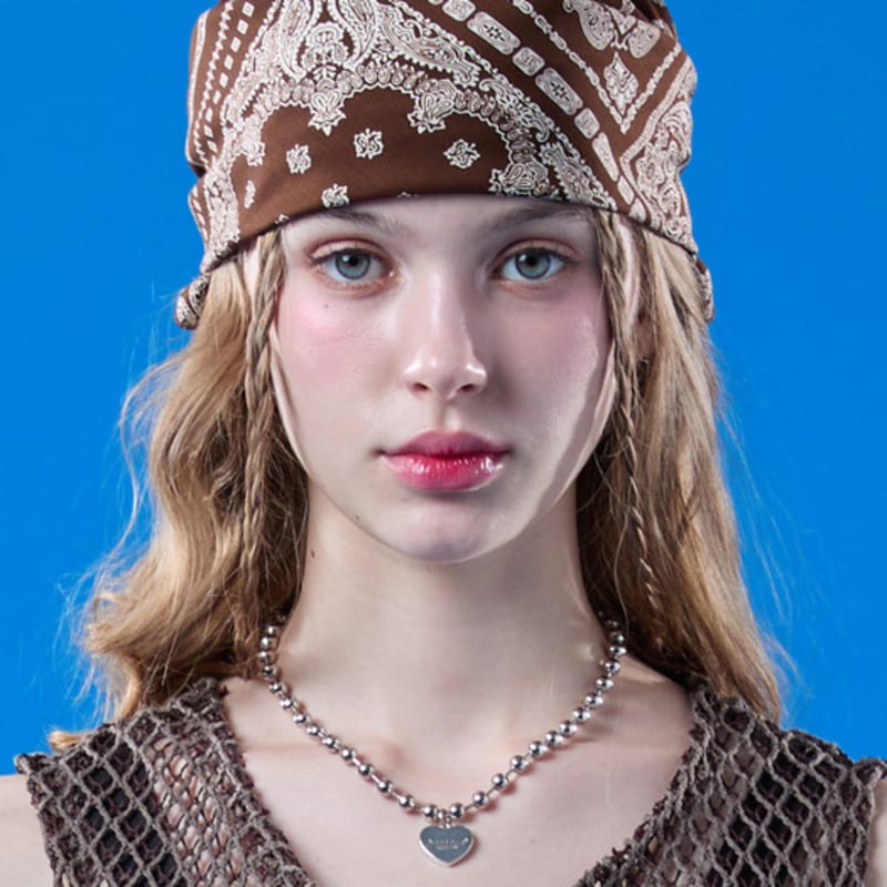 KOLEAT UV Protection Bandana Bohemian Hair Scarf Handkerchief [BROWN]