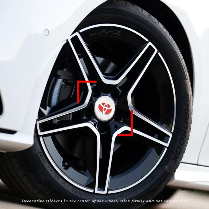 4pcs 56+60mm Car Styling Wheel Hub Center Caps Rim Cover Badge Emblem Stickers For Toyota Corolla Yaris CHR Rav4 Auris Avensis