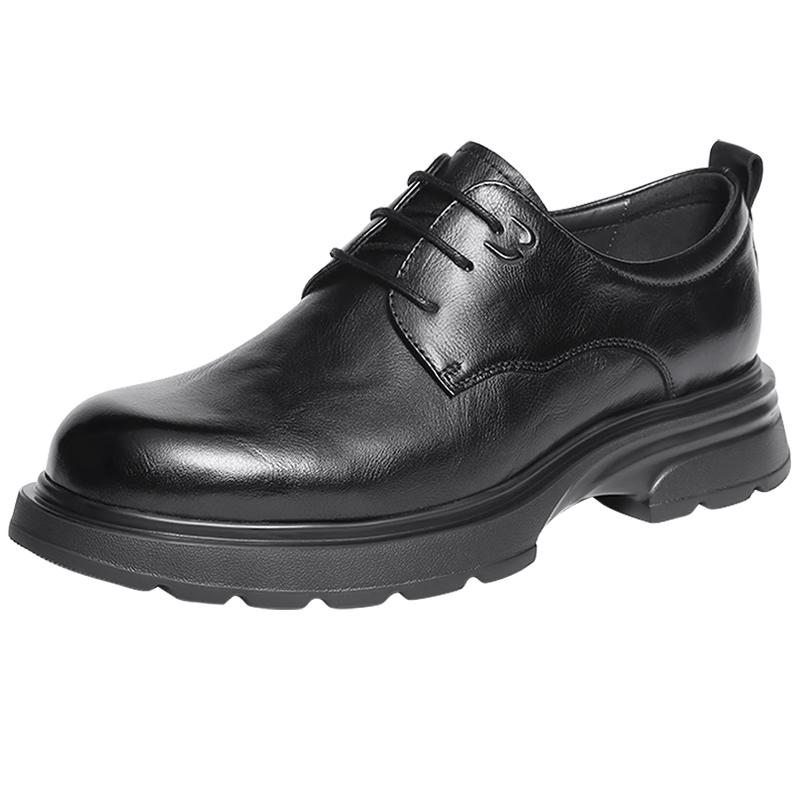 Senda Men s Casual Thick-Soled Leather Shoes 41