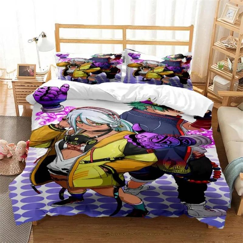Anime King of Fighters KOF Bedding Set,Duvet Cover Comforter Bed Set Quilt Cover Pillowcase,King Queen Twin Size Boys Girls
