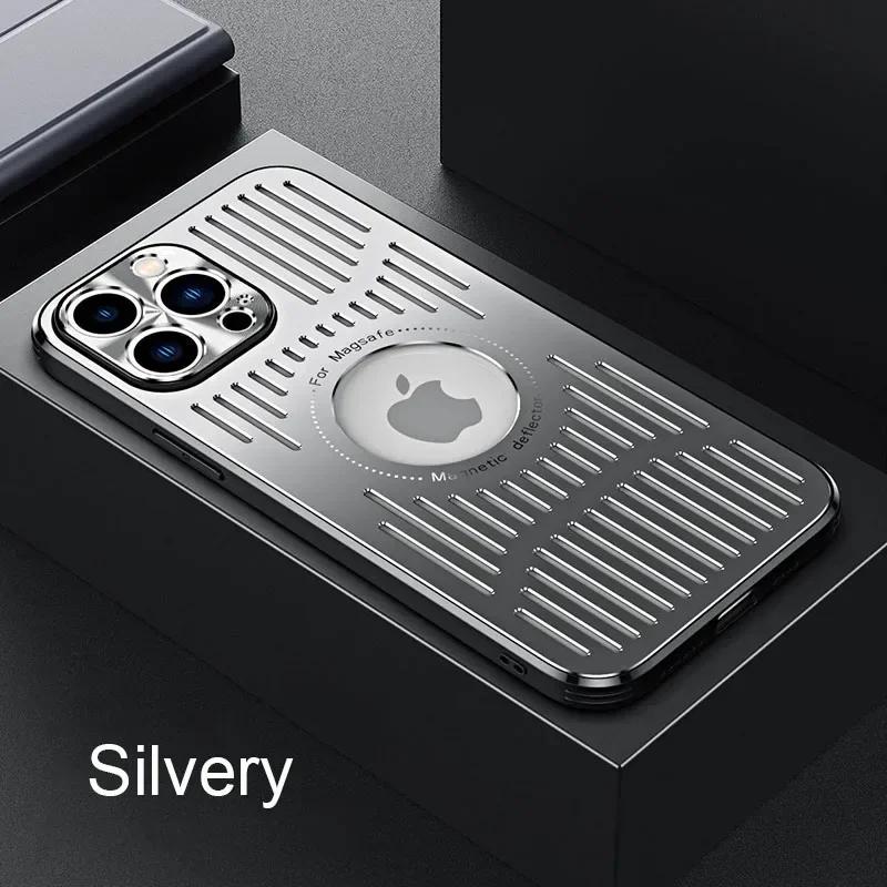 Better Heat Dissipation Aluminum Metal Phone Case For 17 16 15 14 13 12 Pro Max Back Cover