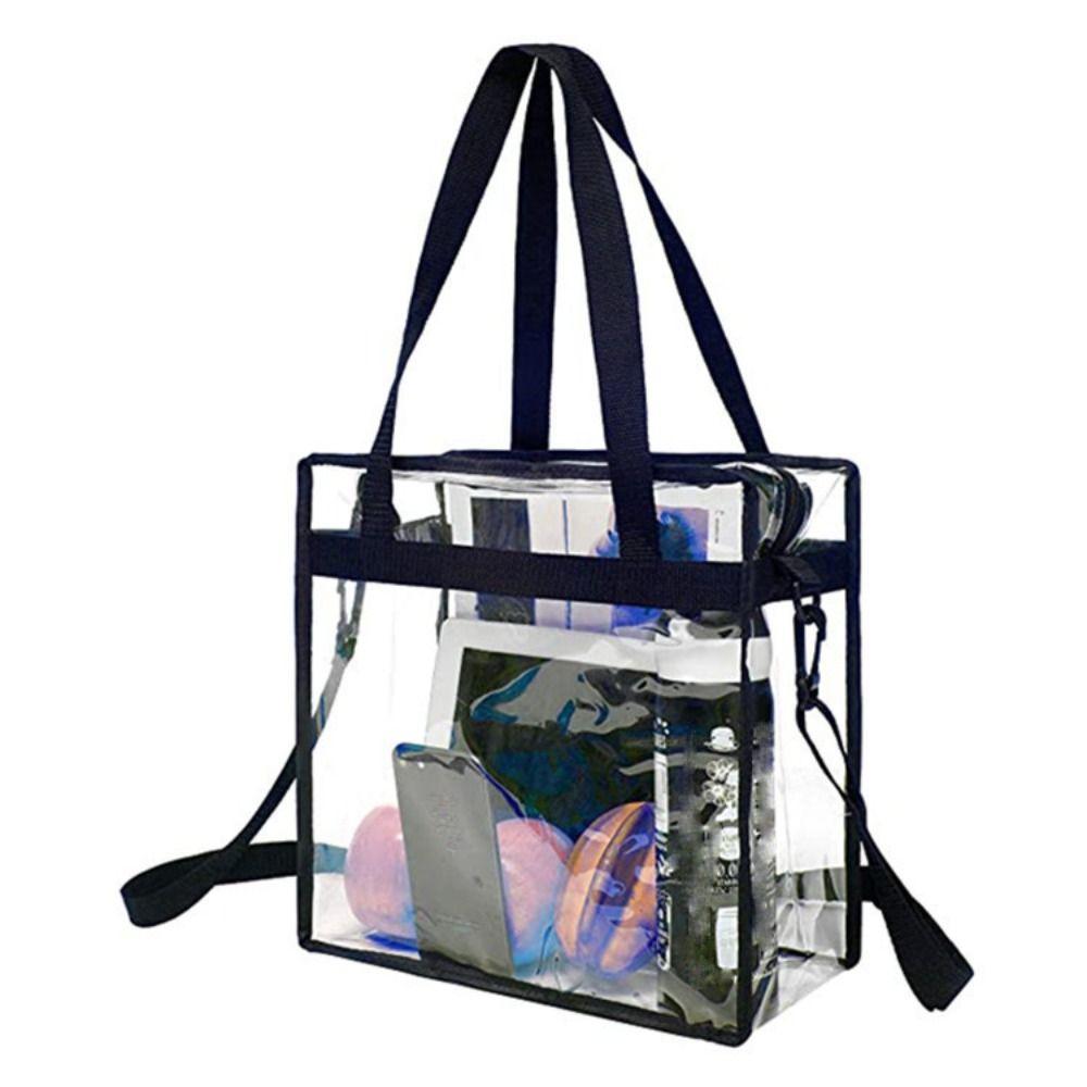 Travel Beach Bag Transparent Shoulder Bag Waterproof Clear Crossbody Bag Simple PVC Tote Bag  Girls