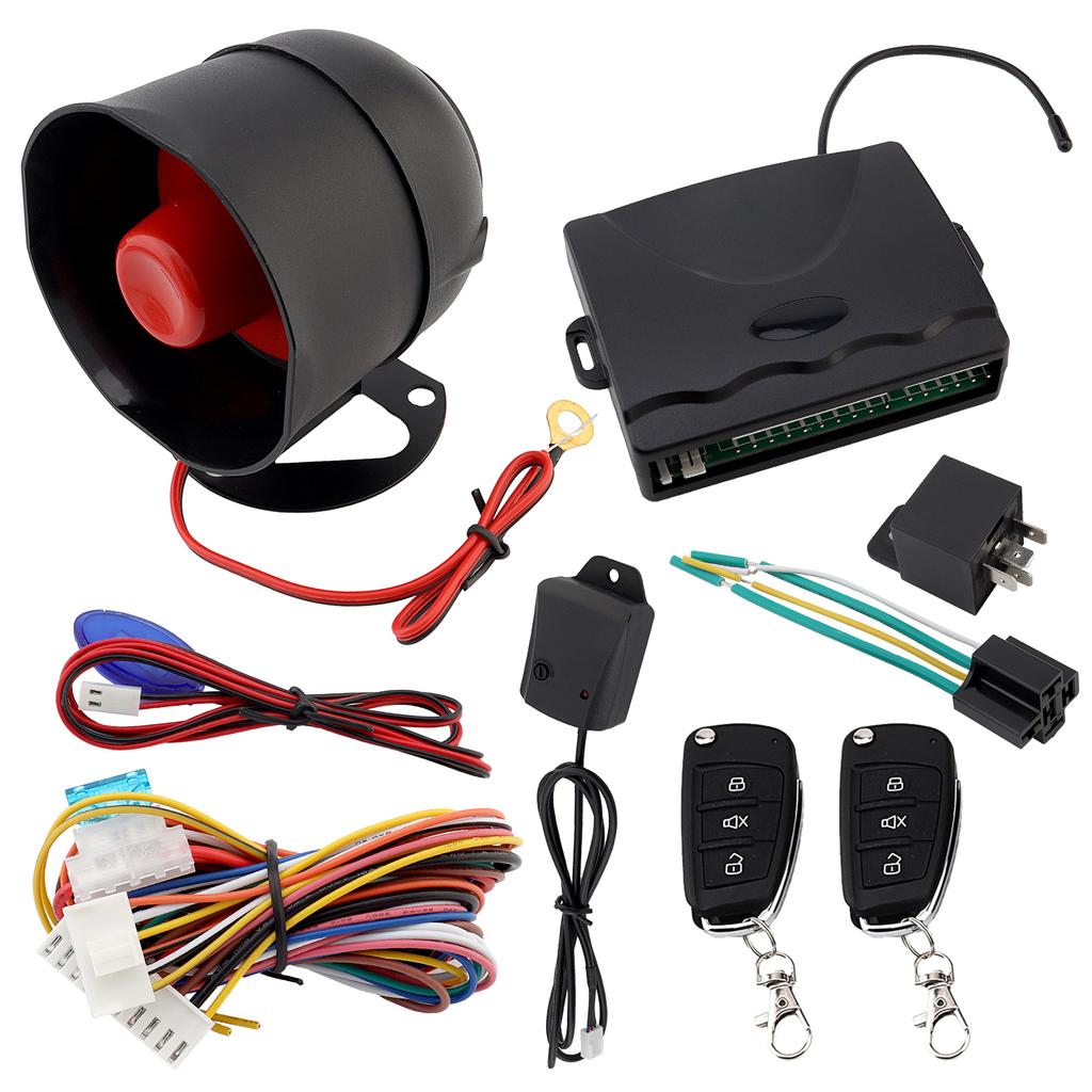 Universal 12V Auto Car Alarm Keyless Entry System for Car with Remote Control,Car Alarm Security System Siren Sensor