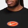 Nike Logo Print Crew Neck Long Sleeve Pullover Sweatshirt Men Tops Black FD1312-010