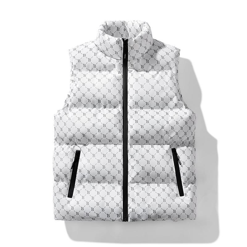 Gilet imbottito in cotone da uomo, autunno e inverno, nuova tendenza, giacca senza maniche per ragazzi