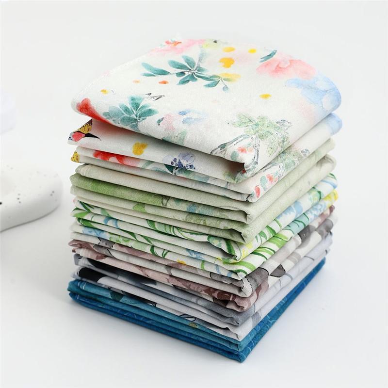 1Pc 34x34cm Women's Cotton Scarf Thin Absorbent Wipe Sweat Towel Antique Chinese Style Handkerchief