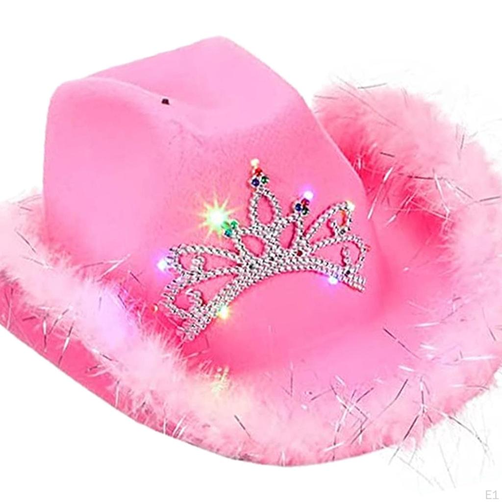 Cowgirl Hat with Tiara Western Style 