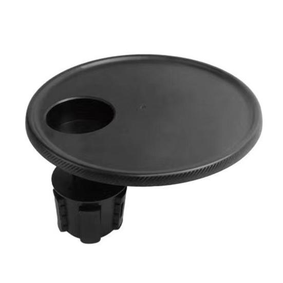 Car Table Tray with Cup Holder 360-degree Rotating Silicone Food Tray for Vehicle Portable Tea Tray for Back Seat