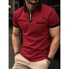 Men's Casual Chest Pocket Short Sleeved T-shirt Polo Shirt