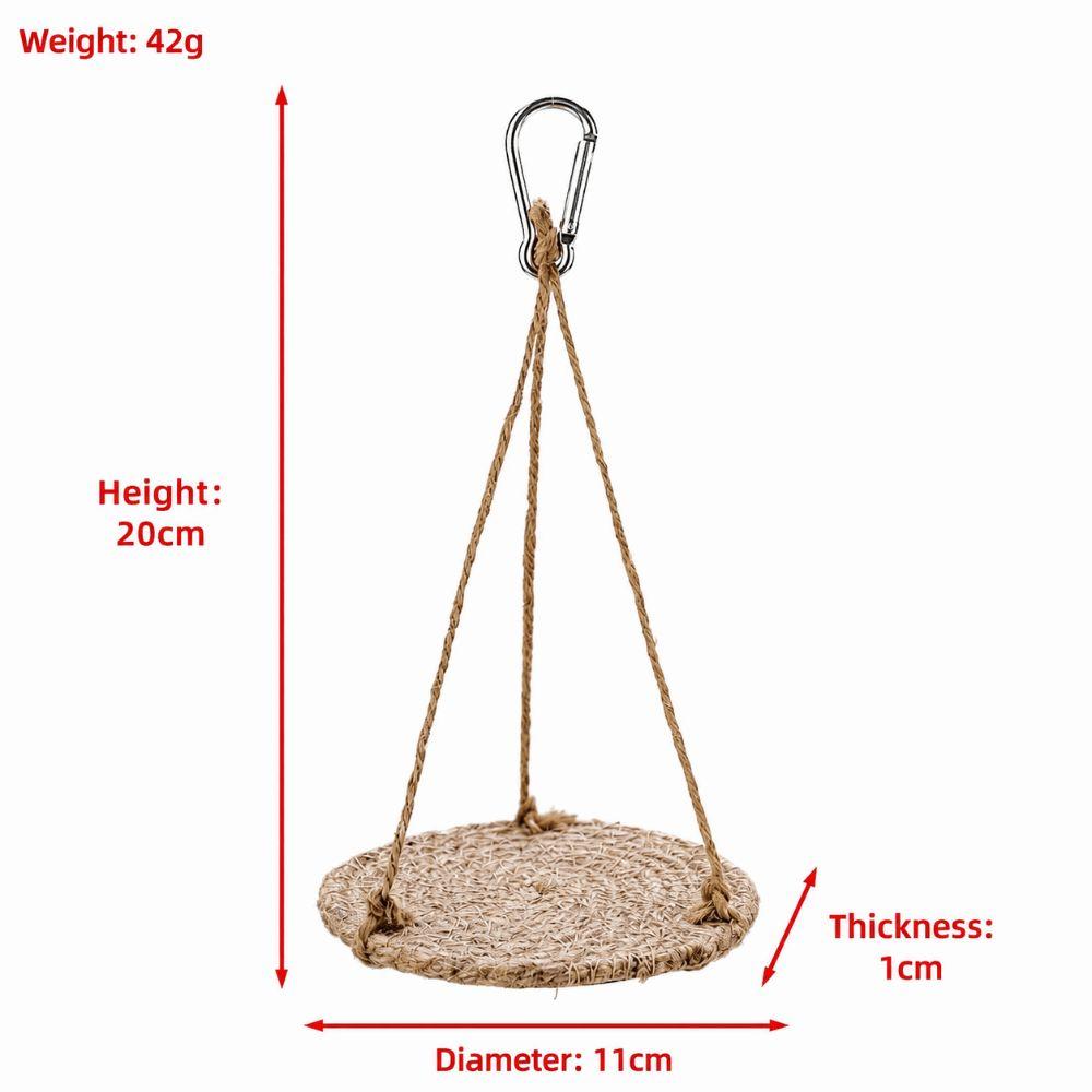 Hanging Design Reptile Hammock Natural Woven Bearded Dragon Lounger Terrarium Decor  For Reptiles