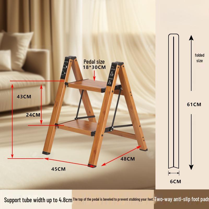 Multifunctional Aluminum Folding Step Ladder for Indoor/Outdoor Use