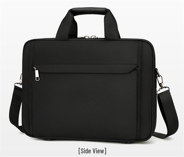 

Мужской деловой портфель для ноутбука и сумка для документов из ткани Оксфорд чёрный