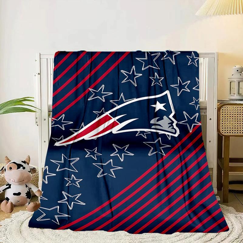 New England Patriots Gear Portable Blanket/Soft Blanket Bedding Blanket Suitable for Travel Camping Living Rooms Offices Sofas Fan Gifts