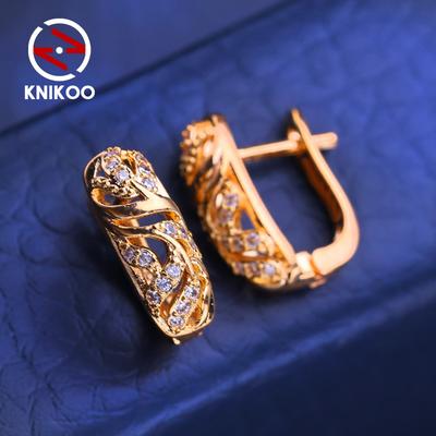 Clip Earrings For Women Cubic Zirconia Fashion Hoop Stud Earrings Jewelry For Wedding Party Gifts