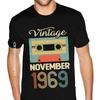 Vintage November 1969 50th Birthday 50 Year Old Gift Tee Mens England Style Tshirts Men Round Neck Tee Shirt