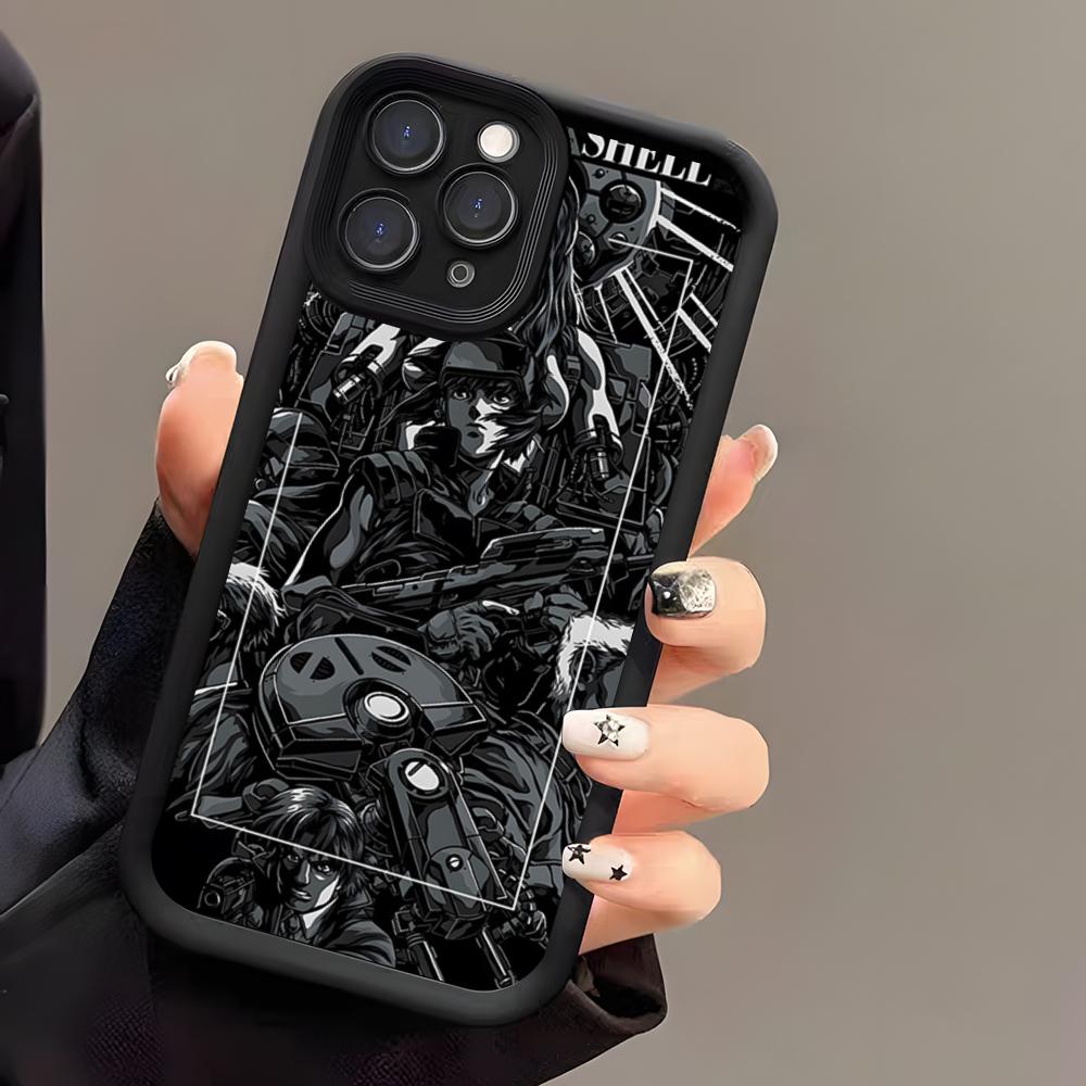 Anime G-ghost In The S-shell Phone Case For IPhone 17 Air 16 E 15 14 Plus 13 12 11 Pro Max Black Sky Eye Stepped Protective Case