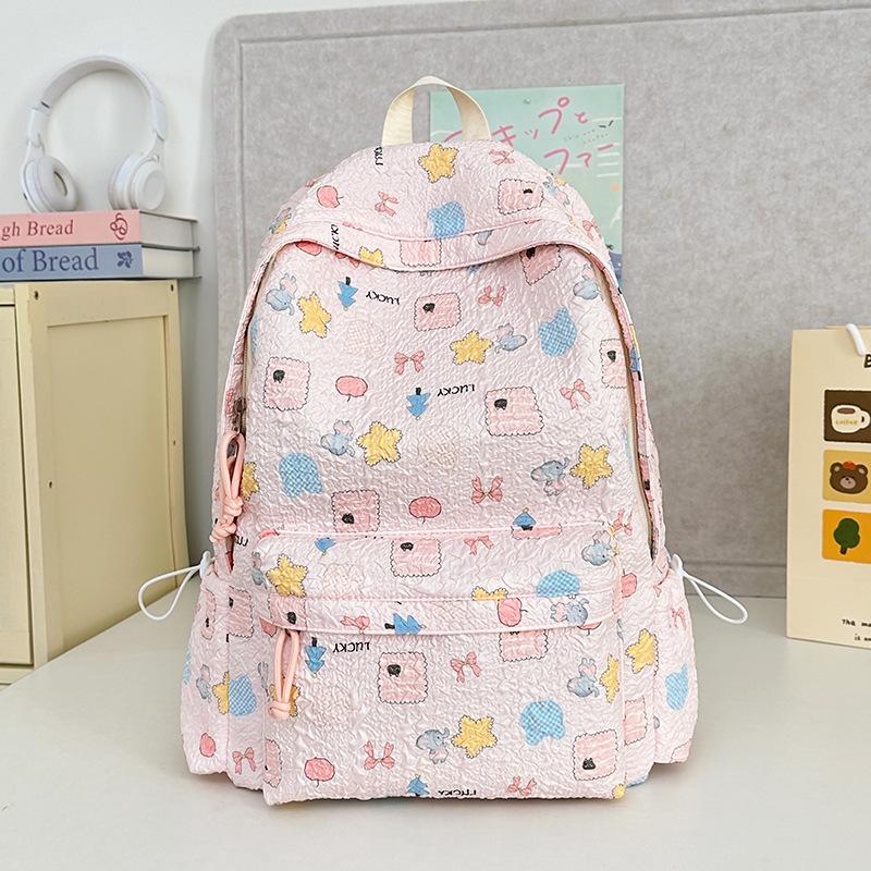 

Новый милый рюкзак для девушки, большой вместимости, универсальный рюкзак с принтом, рюкзак в студенческом кампусном стиле, милый рюкзак .