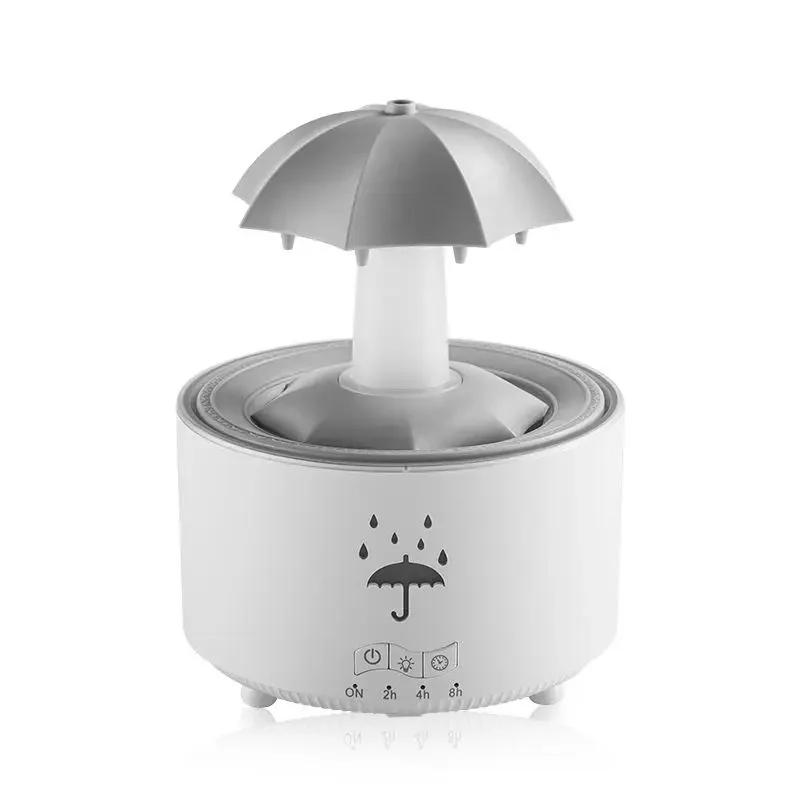 

Увлажнитель воздуха Cloud Raindrop Aroma Essential Oil Diffuserпульт дистанционного управления Night Light Настольный фонтан Water Drop Sound For Home EU белый
