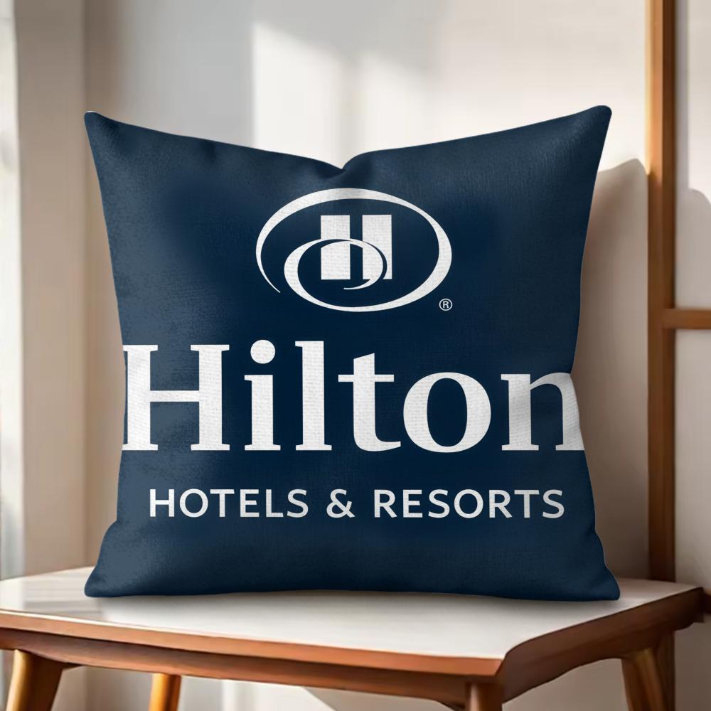 Luxury HHiltonS Design Cushion Cover Natural Linen Organic Fabric DoubleSided Printing Couch Pillow Covers Home Decor