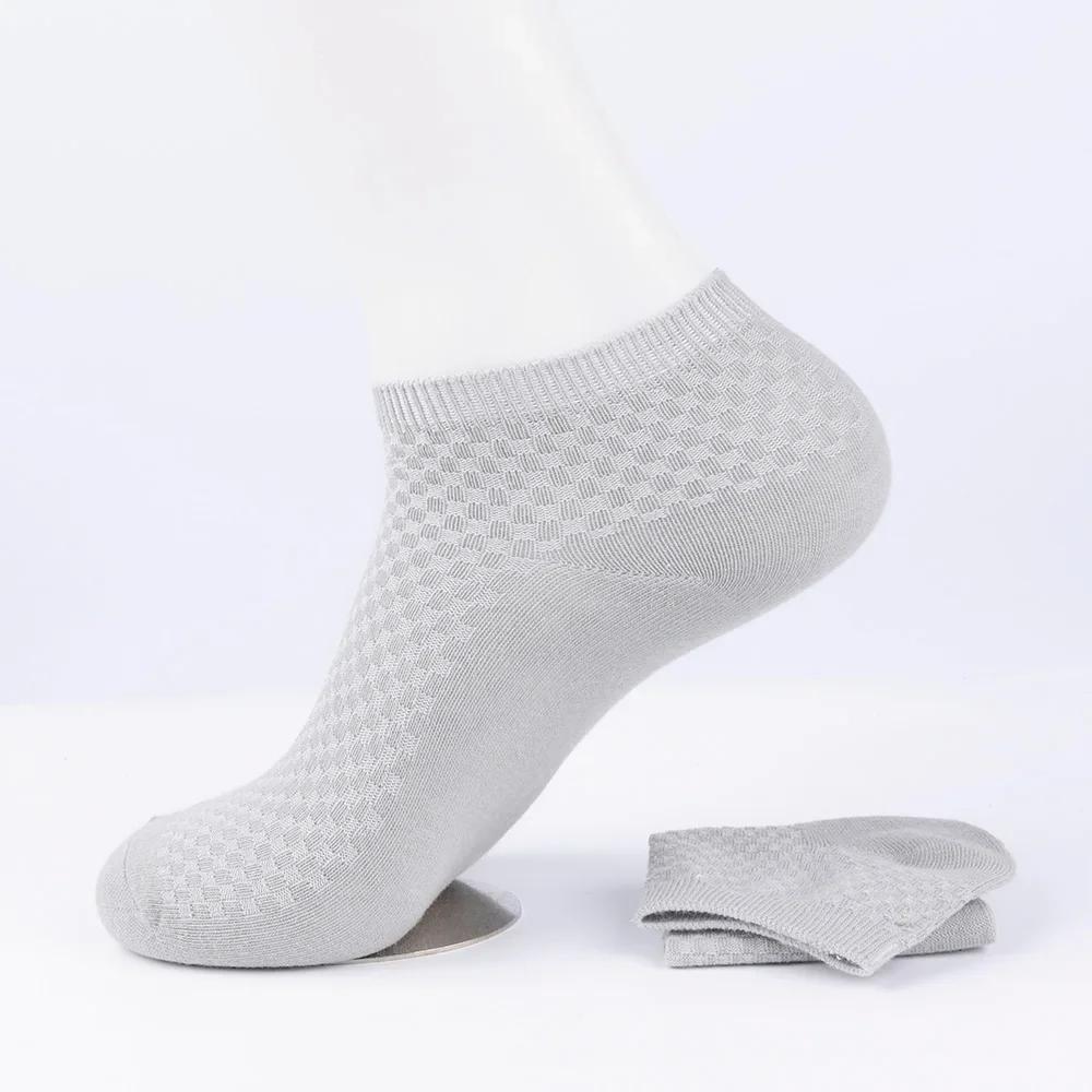 Bamboo Fiber Men Socks High Quality Breatheable New Compression Solid Color Casual Business Anti-Bacterial Mid-tube Stockings