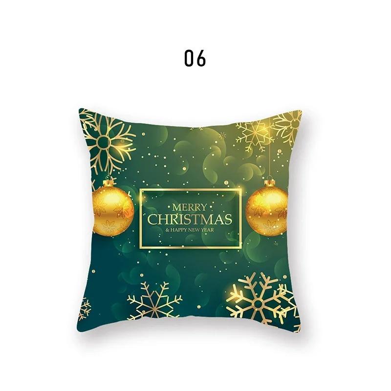 Weihnachts-Themen-Kissenbezüge Auto Zubehör Büro Santa Claus Wohnzimmer Sofa Hause Kissenbezüge