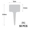 Tall White Tee Tags for Garden Plants Potted Waterproof Anti-UV T Labels Greenhouse Flower Vegetables Herb Markers Sign Stakes