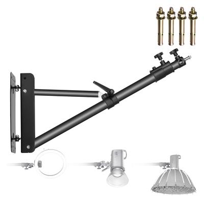 Brazo de estudio de 66,5"/169 cm, montaje en pared, color negro