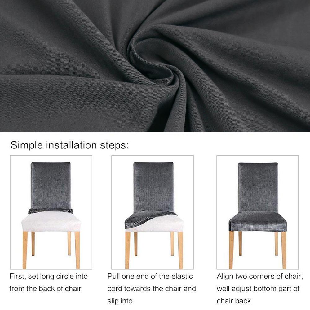 Elastic Cover For Chair Universal Size Pure Color Cheap Chair Covers Stretch Seat Slipcovers for Living Room Home  Dining Decor