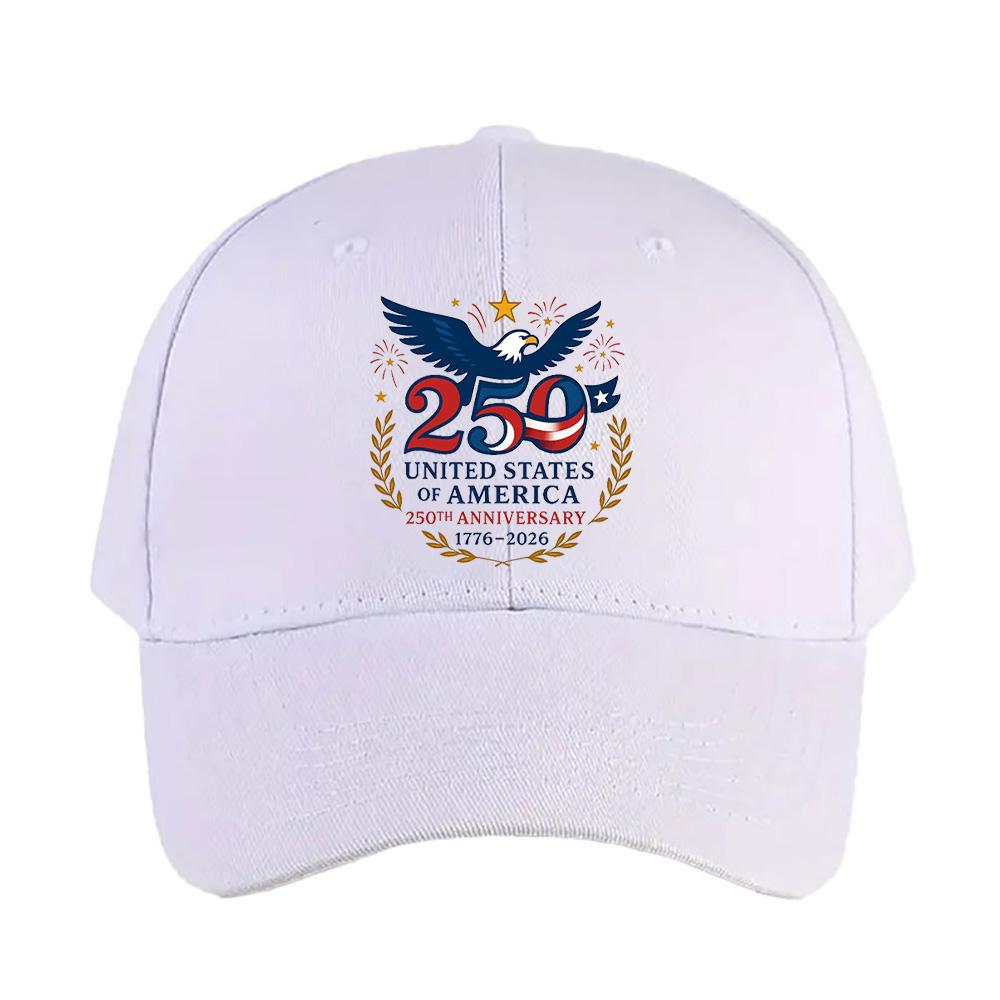 United States of America Th Anniversary Woman Man Baseball Cap Adult Adjustable with Curved Brim Hiking Fishing Hat