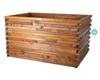 Raised Wooden Bed 100x100x24cm Greenspot - Raised Garden Bed for Herbs, Flowers, Vegetables - Wooden Garden Box, Impregnated - Timber Palisander