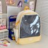 Japanische Ita-Tasche für Schüler Transparenter PVC-Display-Rucksack für Puppen und Abzeichen Große Kapazität Schulter-Umhängetasche