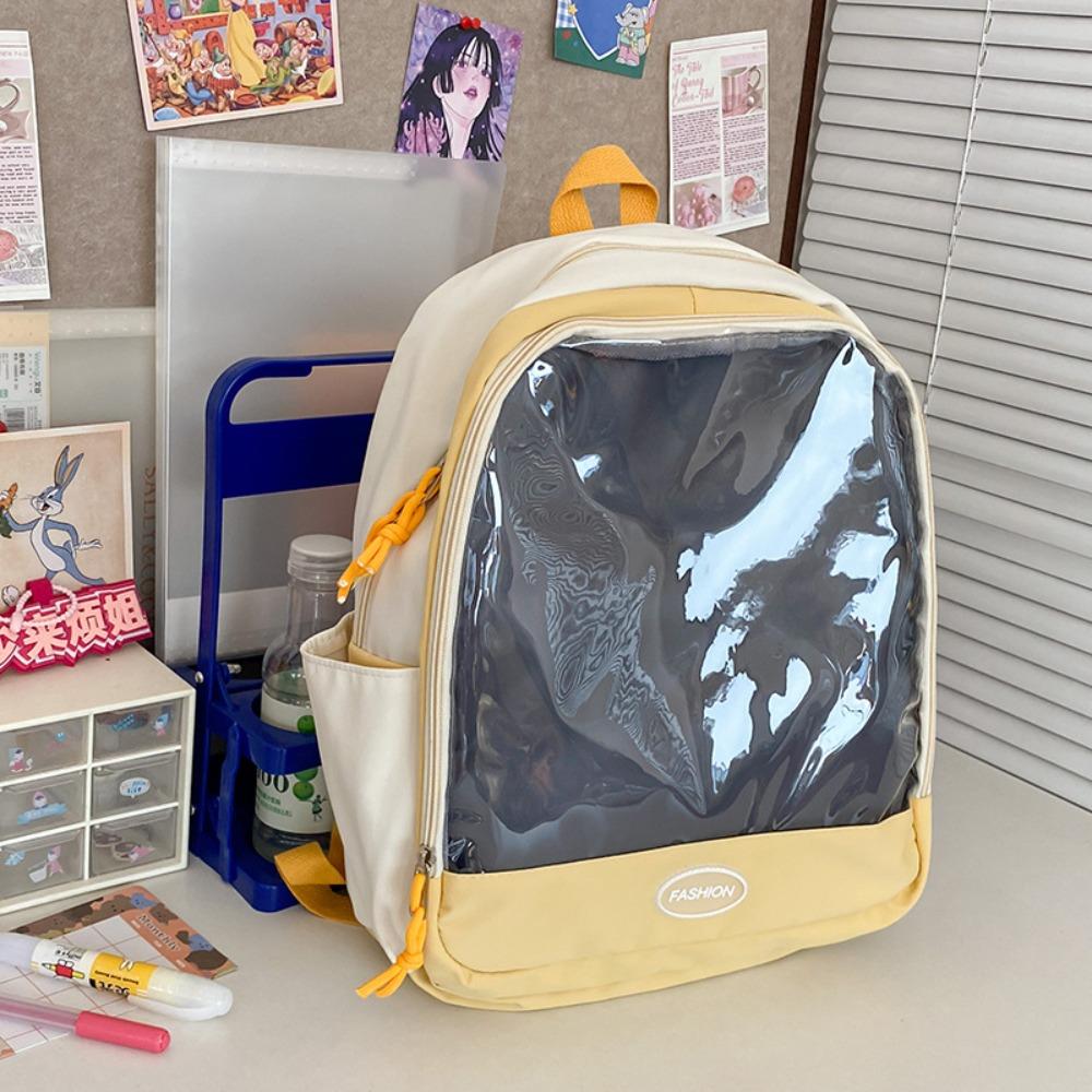 Japanische Ita-Tasche für Schüler Transparenter PVC-Display-Rucksack für Puppen und Abzeichen Große Kapazität Schulter-Umhängetasche