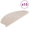 vidaXL Stufenmatten 15 Stk. 65x24x4 cm Taupe Halbrund Groß
