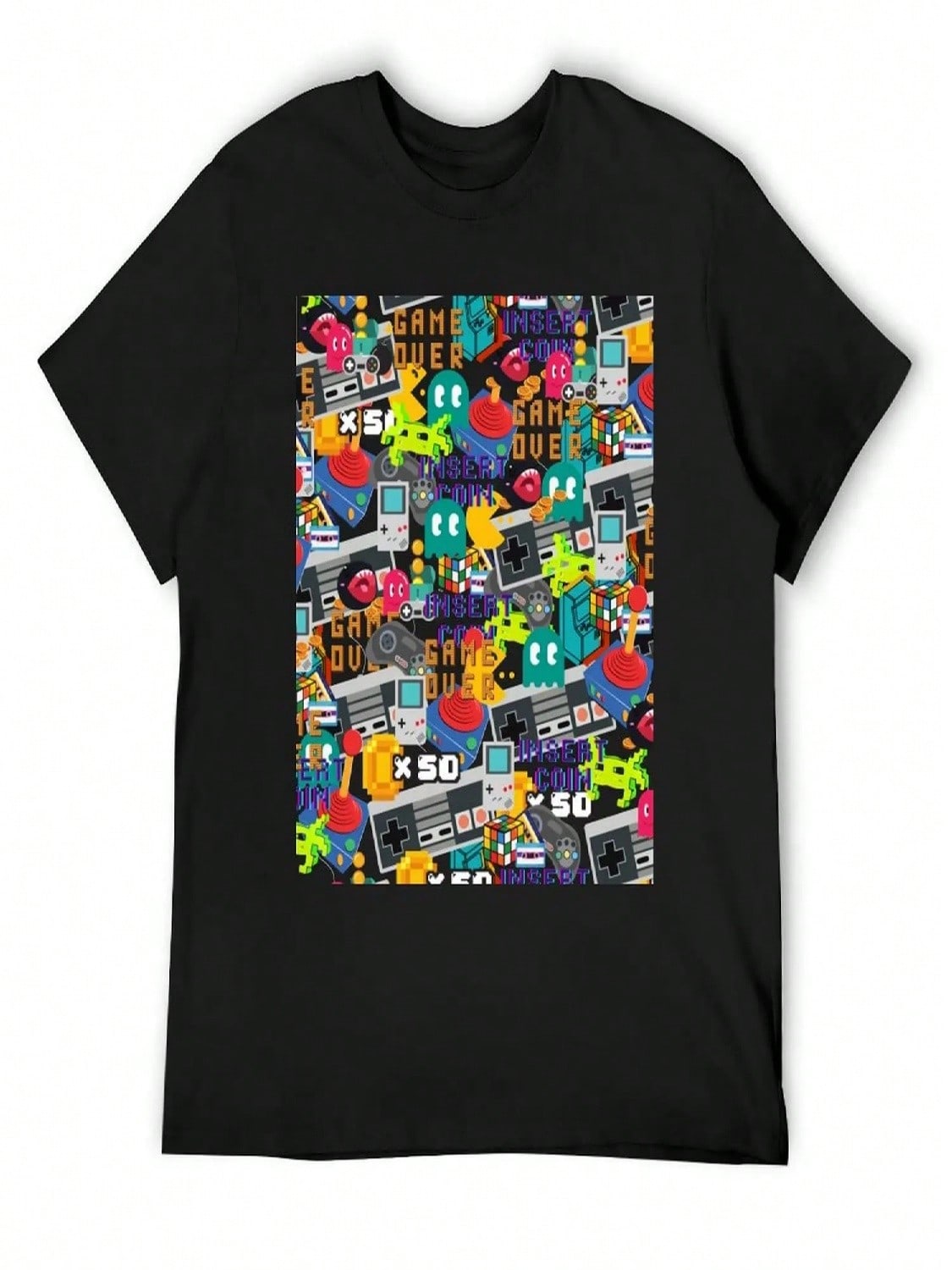 Retro Gamer L Classic Gamer _ Vintage Gamer _ Retro Gaming _ Old Games Patterns T-Shirt Funny Meme T-Shirts unisex T Shirt S разноцветный