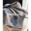 Fashion 82% Wool 18% Real Silk Scarf For Women Shawls Wraps Foulard High Quality Scarves Pashmina Female Hijab Bandana Bufanda