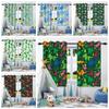 2Pcs Cartoon Dinosaur Curtains Children's Bedroom Room Darkening Living Room Home Decor Blackout Window Drapes Polyester Fabric
