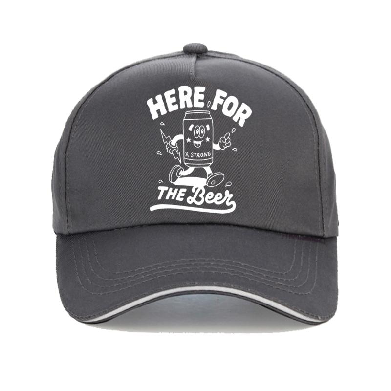 Funny Here For The Beer Print Baseball Cap Cartoon Creativity Beer Men Women Caps Adjustable Outdoor Sports Hat