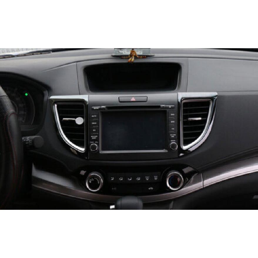 Black Fit For Honda CR-V 2012-2016 Air Outlet Vent Trim Central Console Titanium