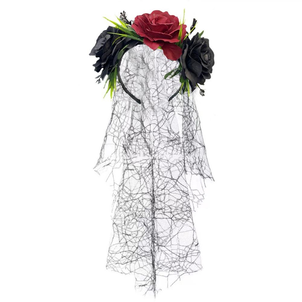 Lace Veil Halloween Veil Headband Halloween Costume Party Headpiece  Hair Accessories