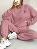2024 Autumn/Winter Women's Jacquard Long-Sleeve Sweatshirt and Pants Set